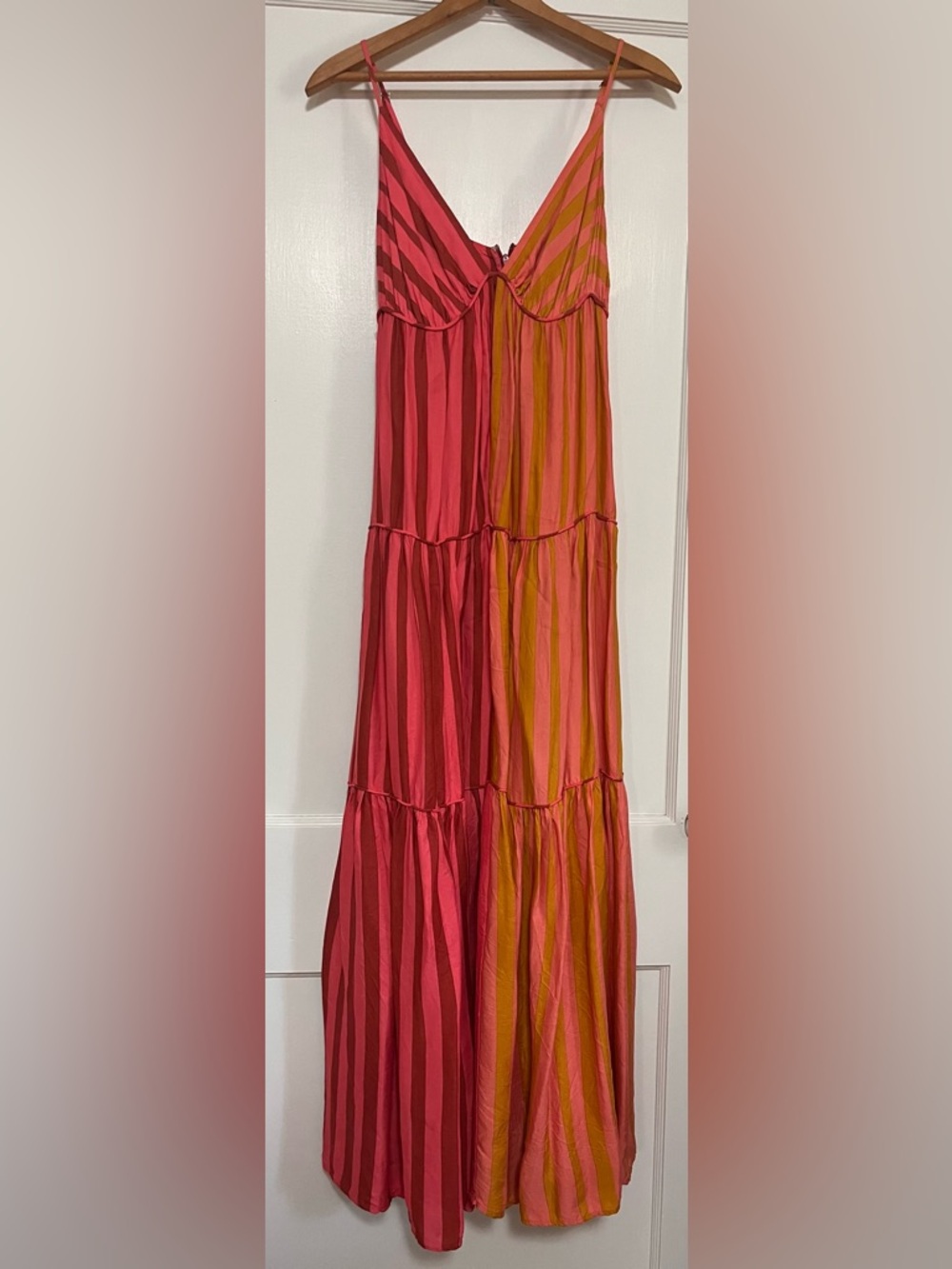 Farm Rio x Anthropologie Pink Stripe Maxi Dress - Picture 3 of 4